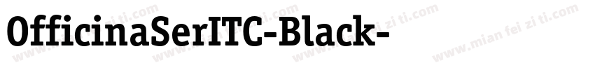 OfficinaSerITC-Black字体转换