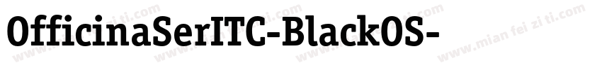 OfficinaSerITC-BlackOS字体转换