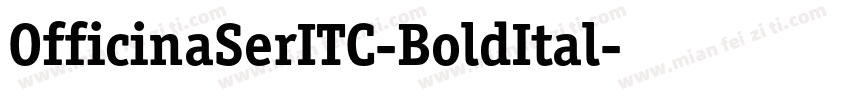 OfficinaSerITC-BoldItal字体转换