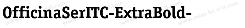 OfficinaSerITC-ExtraBold字体转换