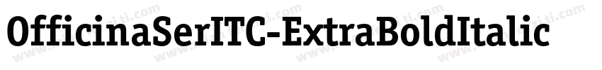 OfficinaSerITC-ExtraBoldItalic字体转换