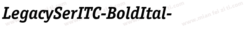 LegacySerITC-BoldItal字体转换