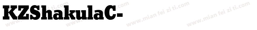 KZShakulaC字体转换