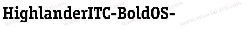 HighlanderITC-BoldOS字体转换