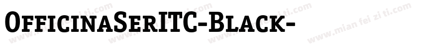 OfficinaSerITC-Black字体转换