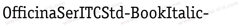OfficinaSerITCStd-BookItalic字体转换