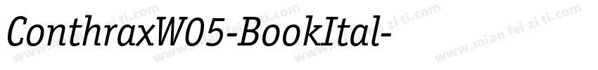 ConthraxW05-BookItal字体转换