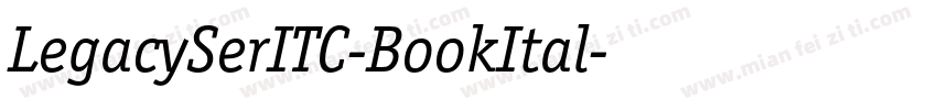 LegacySerITC-BookItal字体转换