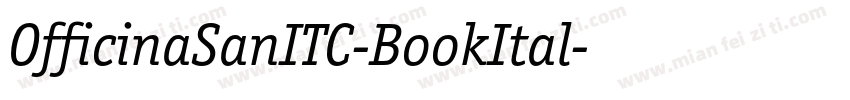 OfficinaSanITC-BookItal字体转换