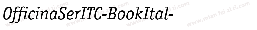 OfficinaSerITC-BookItal字体转换