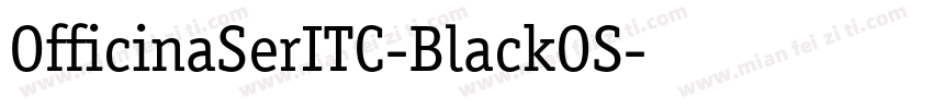 OfficinaSerITC-BlackOS字体转换