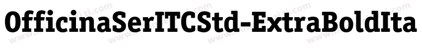 OfficinaSerITCStd-ExtraBoldIta字体转换