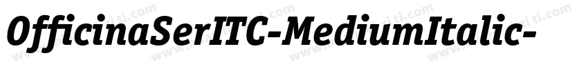 OfficinaSerITC-MediumItalic字体转换