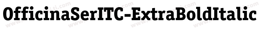 OfficinaSerITC-ExtraBoldItalic字体转换