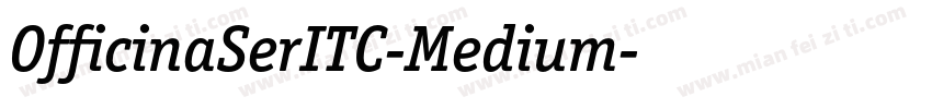 OfficinaSerITC-Medium字体转换