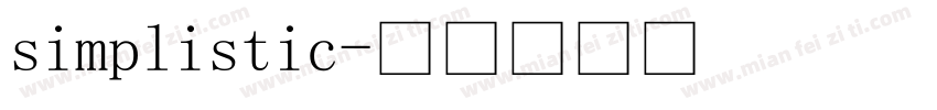 simplistic字体转换