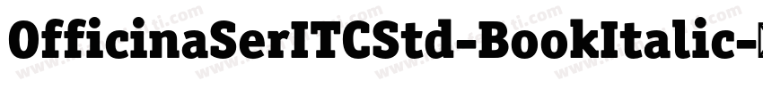 OfficinaSerITCStd-BookItalic字体转换