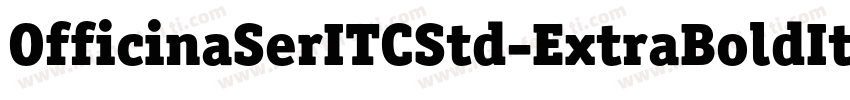 OfficinaSerITCStd-ExtraBoldIta字体转换