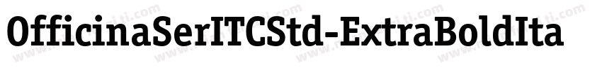 OfficinaSerITCStd-ExtraBoldIta字体转换