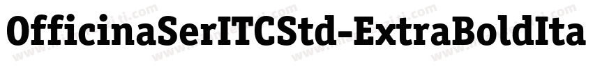 OfficinaSerITCStd-ExtraBoldIta字体转换