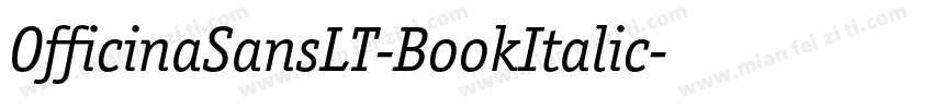 OfficinaSansLT-BookItalic字体转换