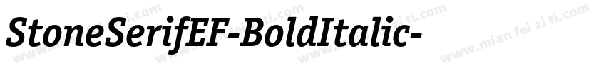 StoneSerifEF-BoldItalic字体转换