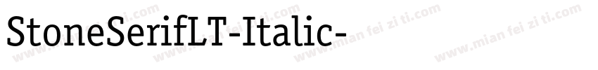 StoneSerifLT-Italic字体转换