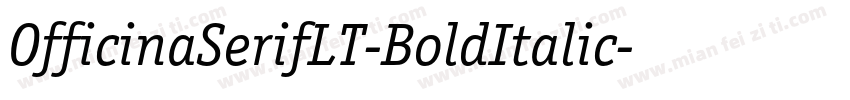 OfficinaSerifLT-BoldItalic字体转换