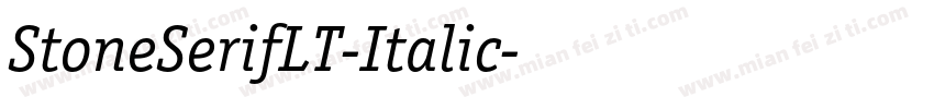 StoneSerifLT-Italic字体转换