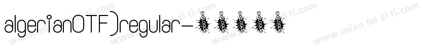 algerianOTF)regular字体转换
