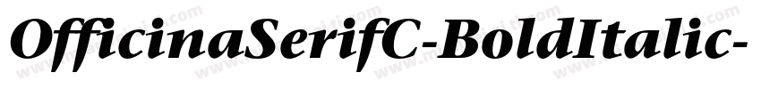 OfficinaSerifC-BoldItalic字体转换