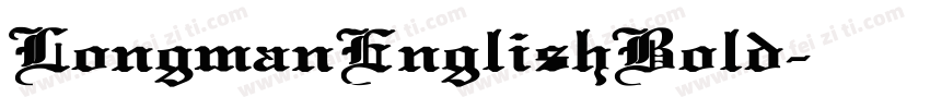 LongmanEnglishBold字体转换
