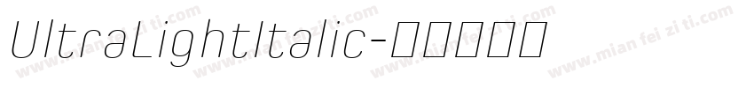 UltraLightItalic字体转换