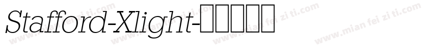 Stafford-Xlight字体转换