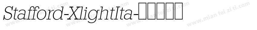 Stafford-XlightIta字体转换