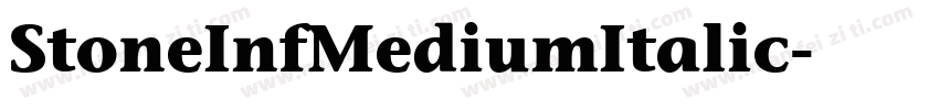 StoneInfMediumItalic字体转换