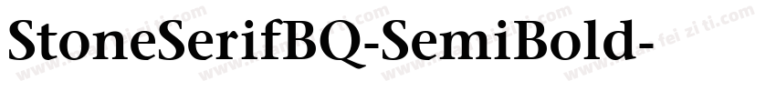 StoneSerifBQ-SemiBold字体转换
