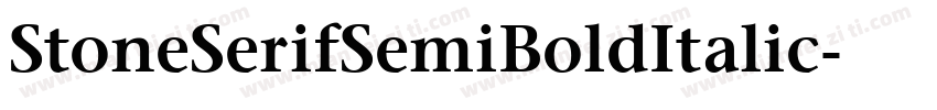StoneSerifSemiBoldItalic字体转换