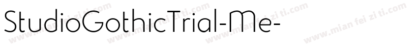 StudioGothicTrial-Me字体转换