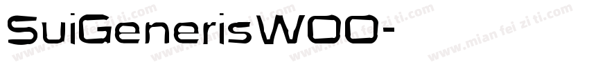 SuiGenerisW00字体转换