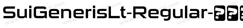 SuiGenerisLt-Regular字体转换