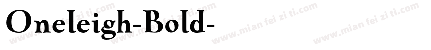 Oneleigh-Bold字体转换