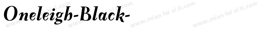 Oneleigh-Black字体转换
