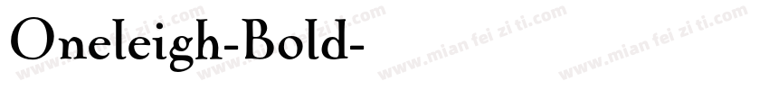 Oneleigh-Bold字体转换