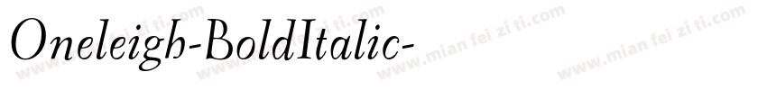 Oneleigh-BoldItalic字体转换
