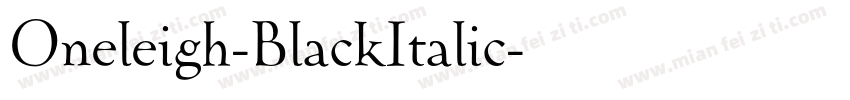 Oneleigh-BlackItalic字体转换