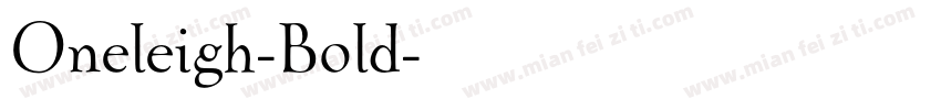 Oneleigh-Bold字体转换