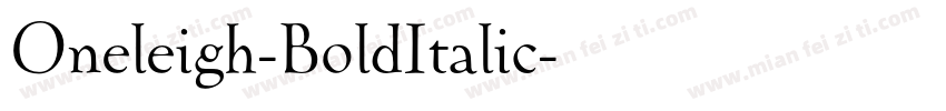 Oneleigh-BoldItalic字体转换