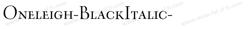 Oneleigh-BlackItalic字体转换