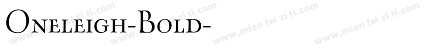 Oneleigh-Bold字体转换